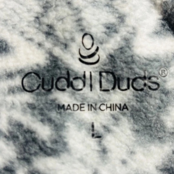 Cuddl Duds Womens Fleece Jogger Pajama Pant L Snowflake Gray Lounge Cozy Soft - Picture 3 of 9